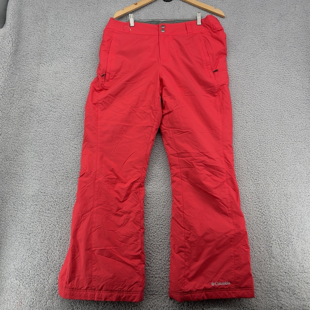 Columbia Snow Pants Womens Large Regular Pink‎ Insulated Ski Snowboard Winter